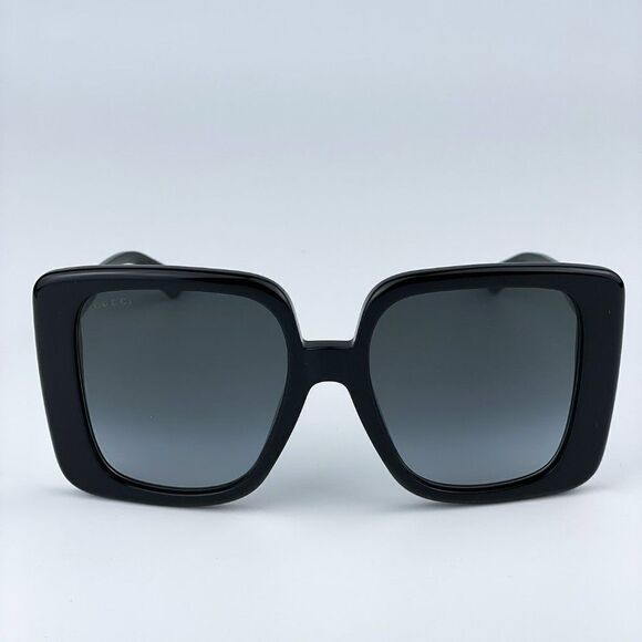 NEW Gucci GG1314S 001 Black Dark Grey Oversized Square Women Sunglasses - Picture 2 of 11
